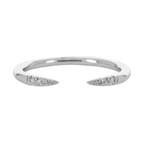 0.05ctw Micro Pavé Diamond Prong Band - White Gold