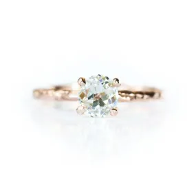 0.78ct GIA Antique Old Mine Cut Diamond in Rose Gold Evergreen Solitaire