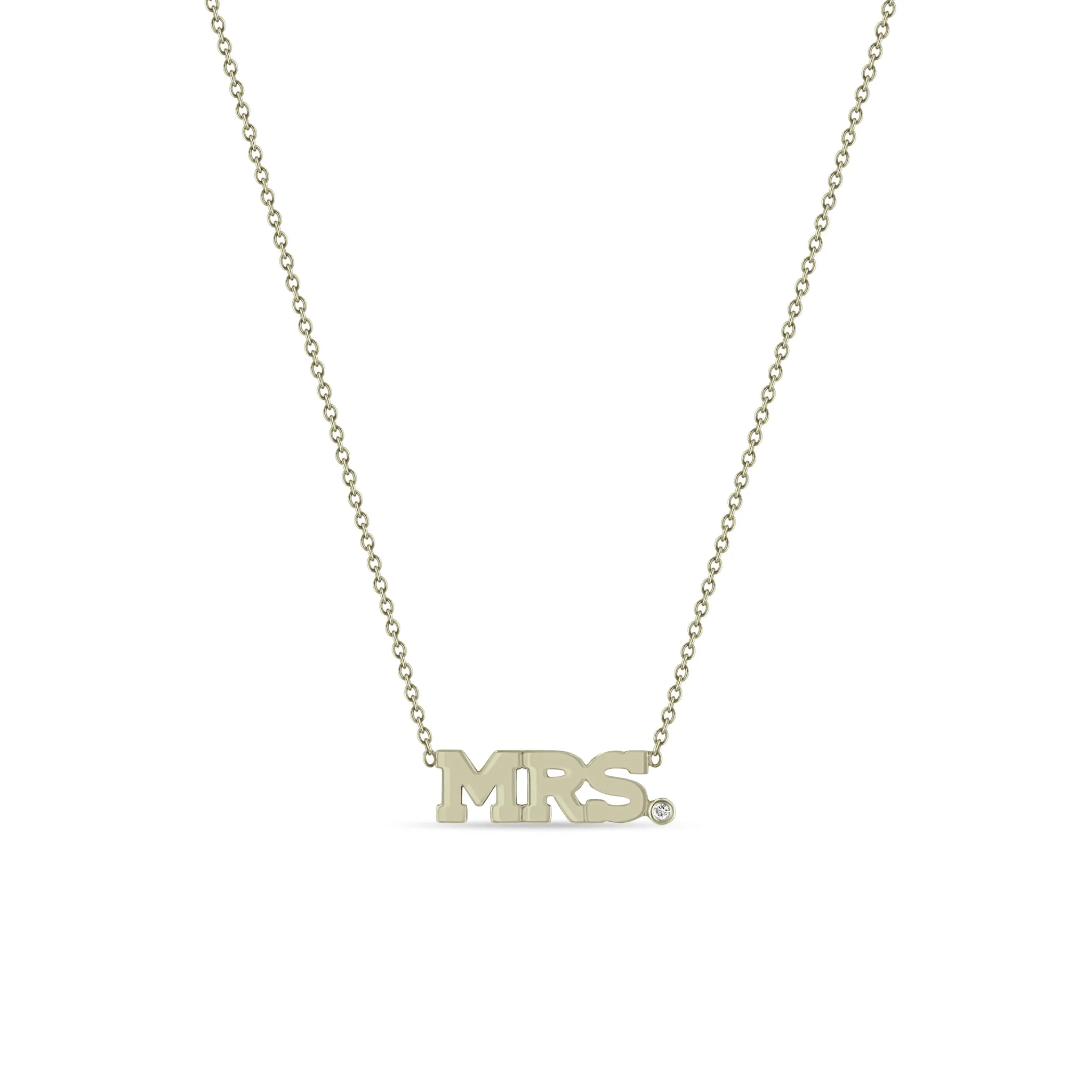 14k Gold 3 Letter with Diamond Bezel Necklace