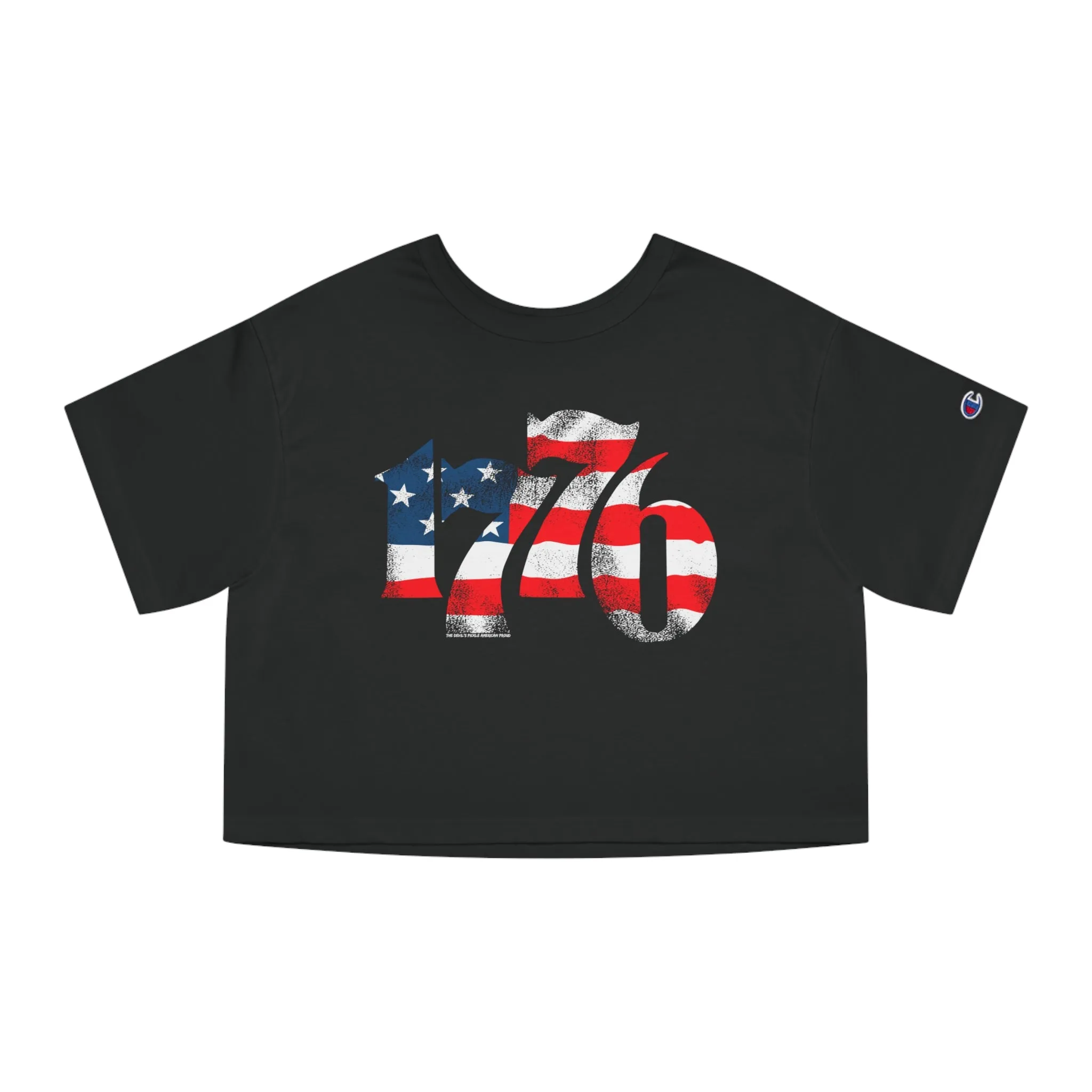 1776 American Flag Cropped T-Shirt