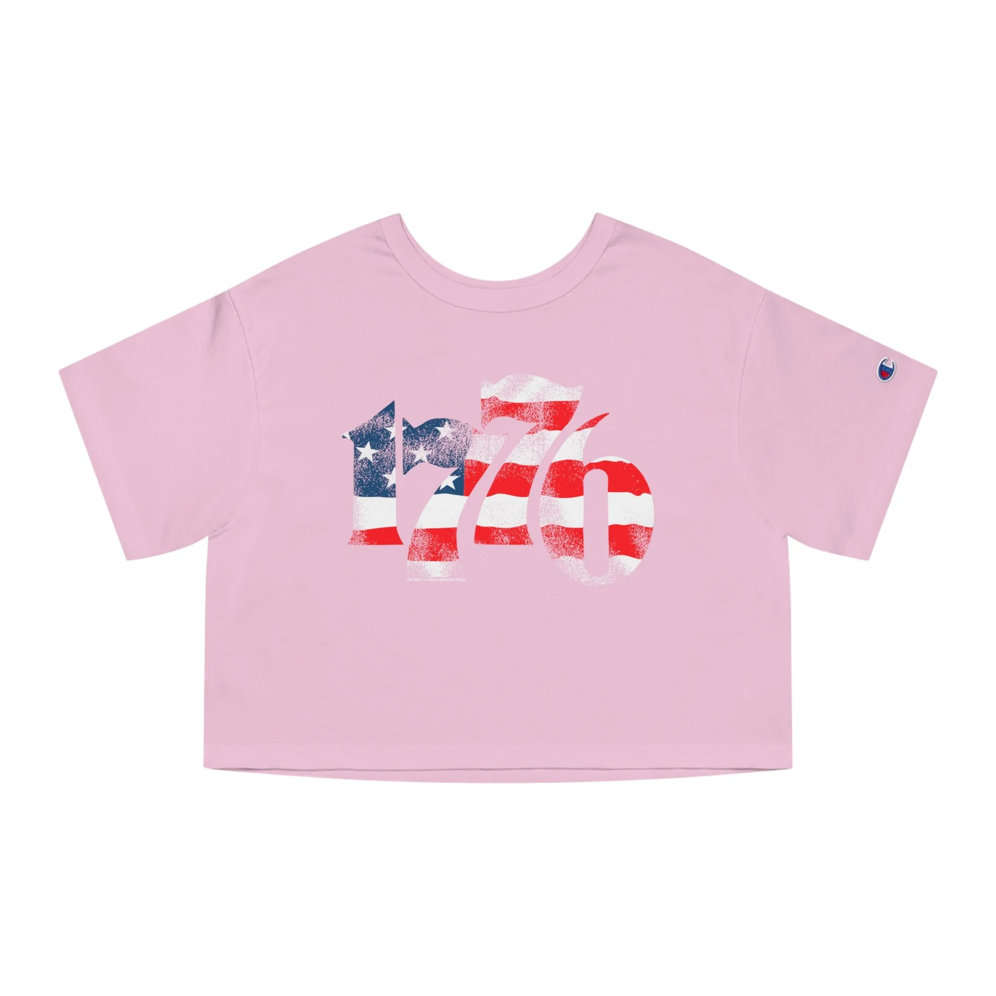 1776 American Flag Cropped T-Shirt