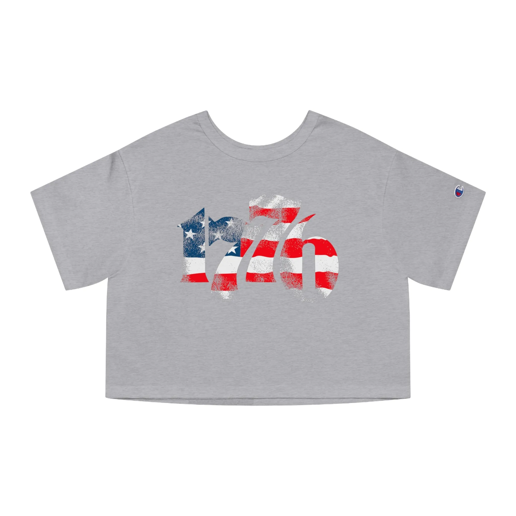 1776 American Flag Cropped T-Shirt