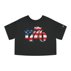 1776 American Flag Cropped T-Shirt