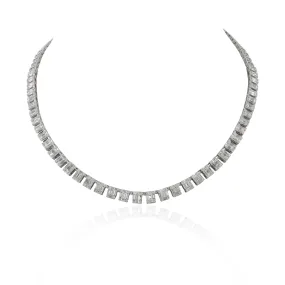 18K Gold Diamond Choker Necklace