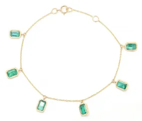 18K Yellow Gold Emerald Bracelet