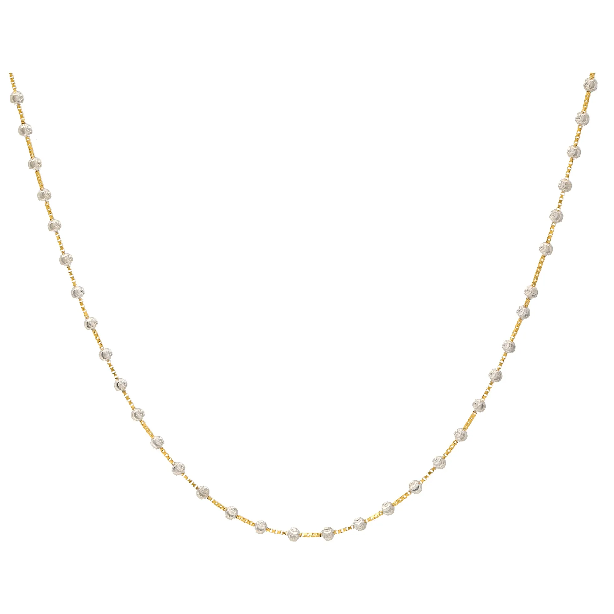 22K Two-Tone Gold 18in Chain (9.2 gms)