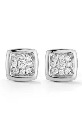 A & Furst Gaia 18K White Gold Diamond Stud Earrings