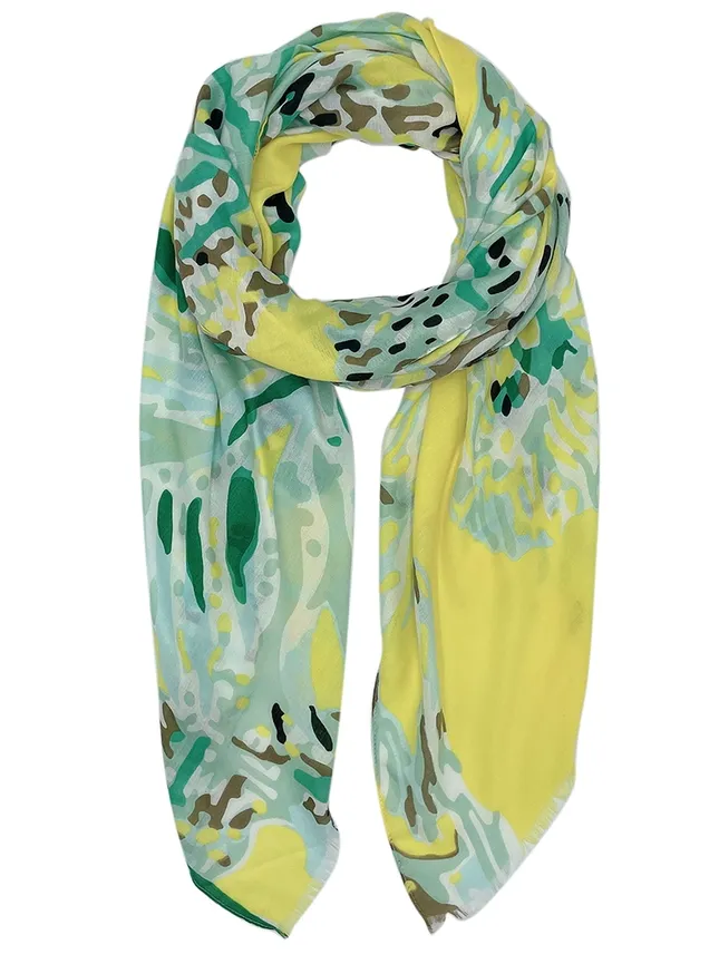 Abstract Allover Print Scarf