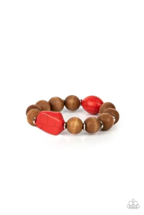 Abundantly Artisan - Red Paparazzi Bracelet