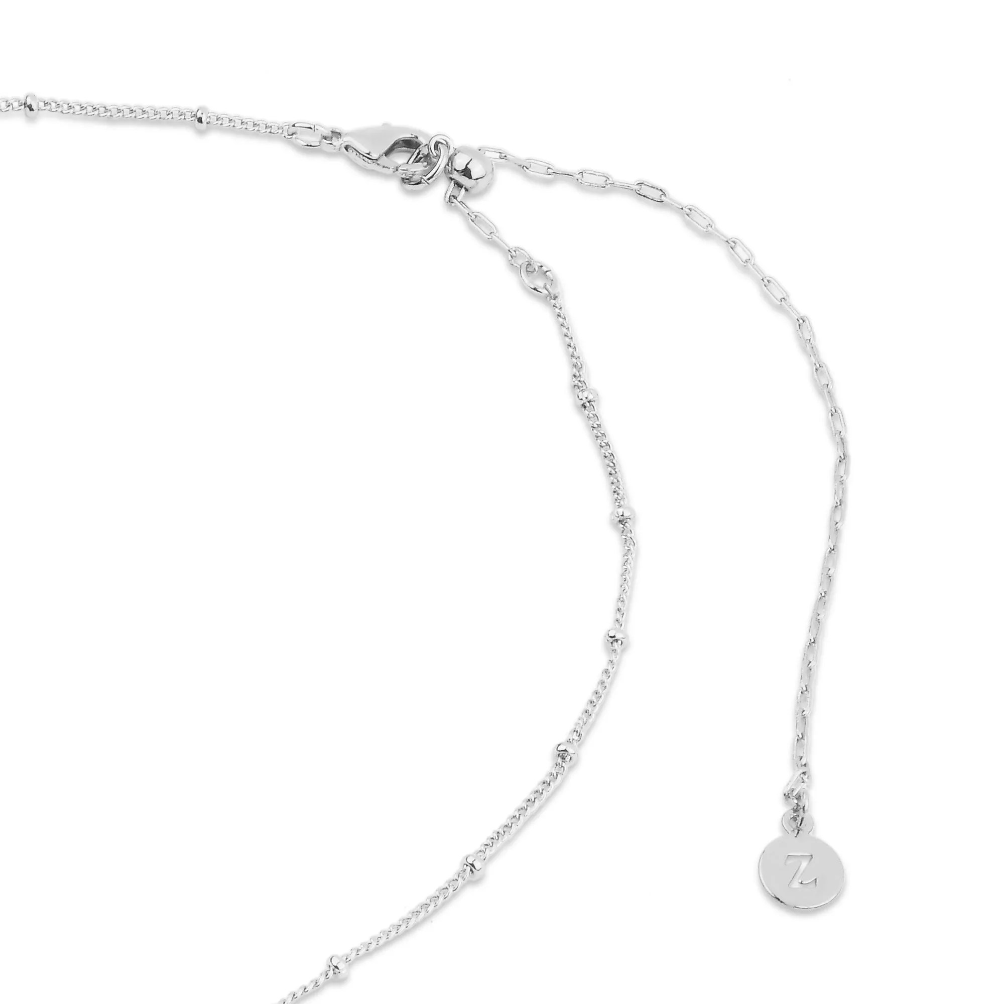 Accessorize London Women's Silver-Plated Cubic Zirconia Station Necklace