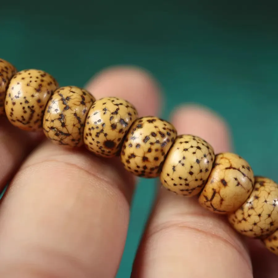 Antique Tibetan Star Moon Bodhi Lotus Mala