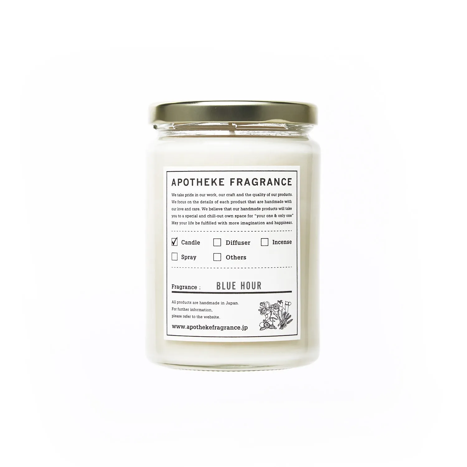 Apotheke Fragrance Glass Jar Candle "Blue Hour"