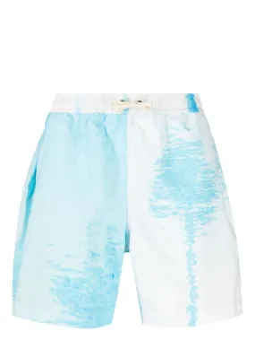 AQUA PALM GRAPHIC-PRINT SWIM SHORTS