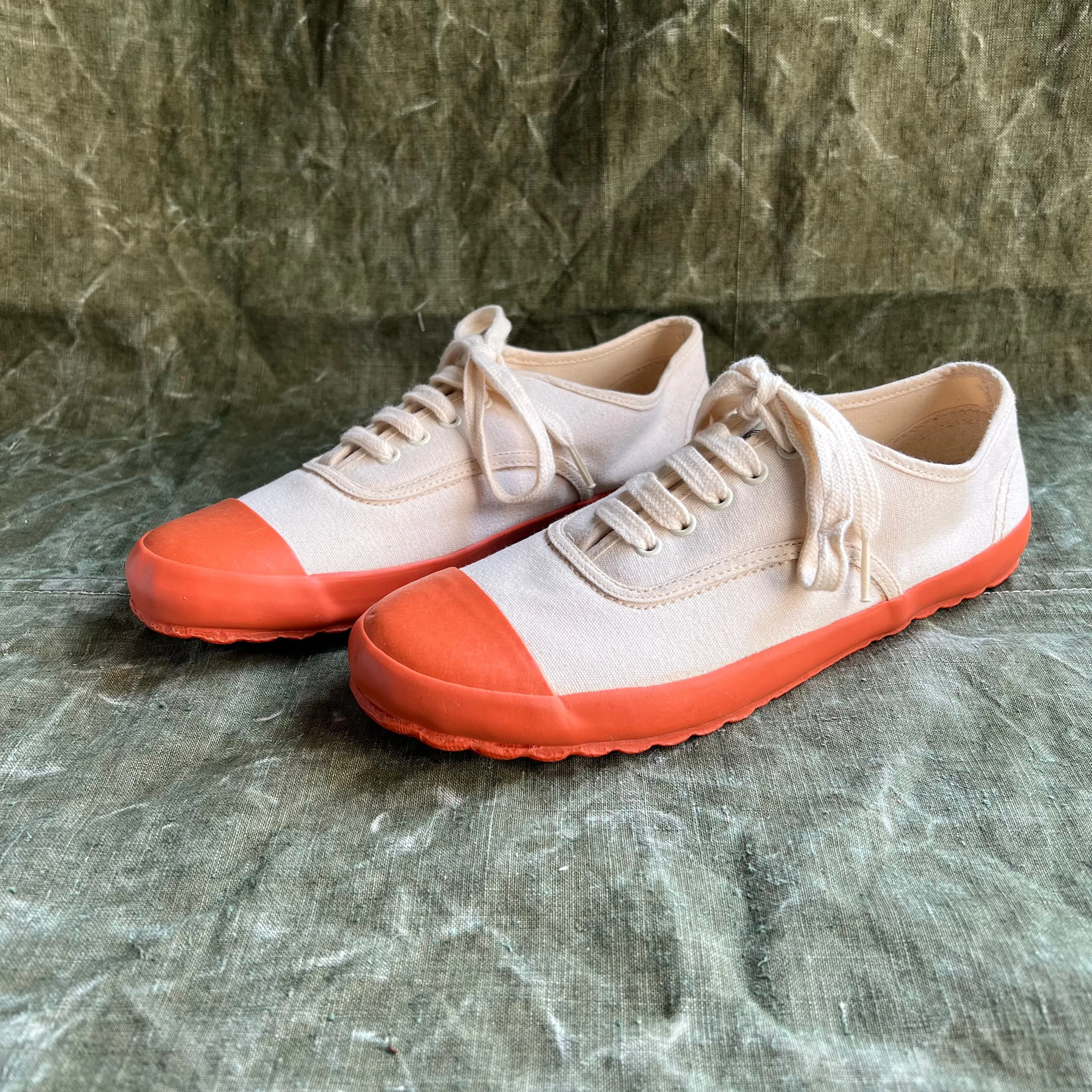 ARCHIVE SALE - MK 1 LACE UP, ECRU/ORANGE