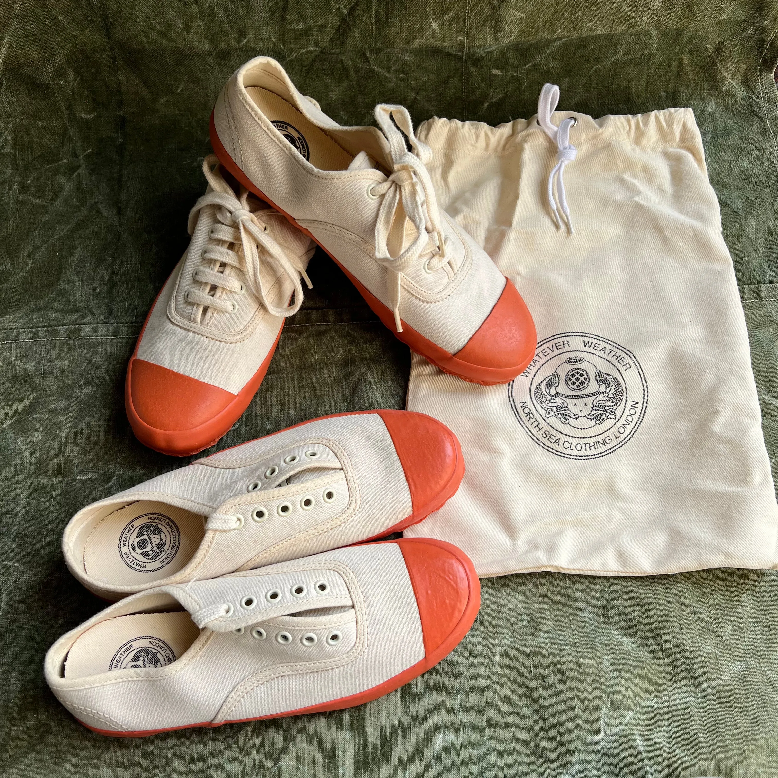 ARCHIVE SALE - MK 1 LACE UP, ECRU/ORANGE