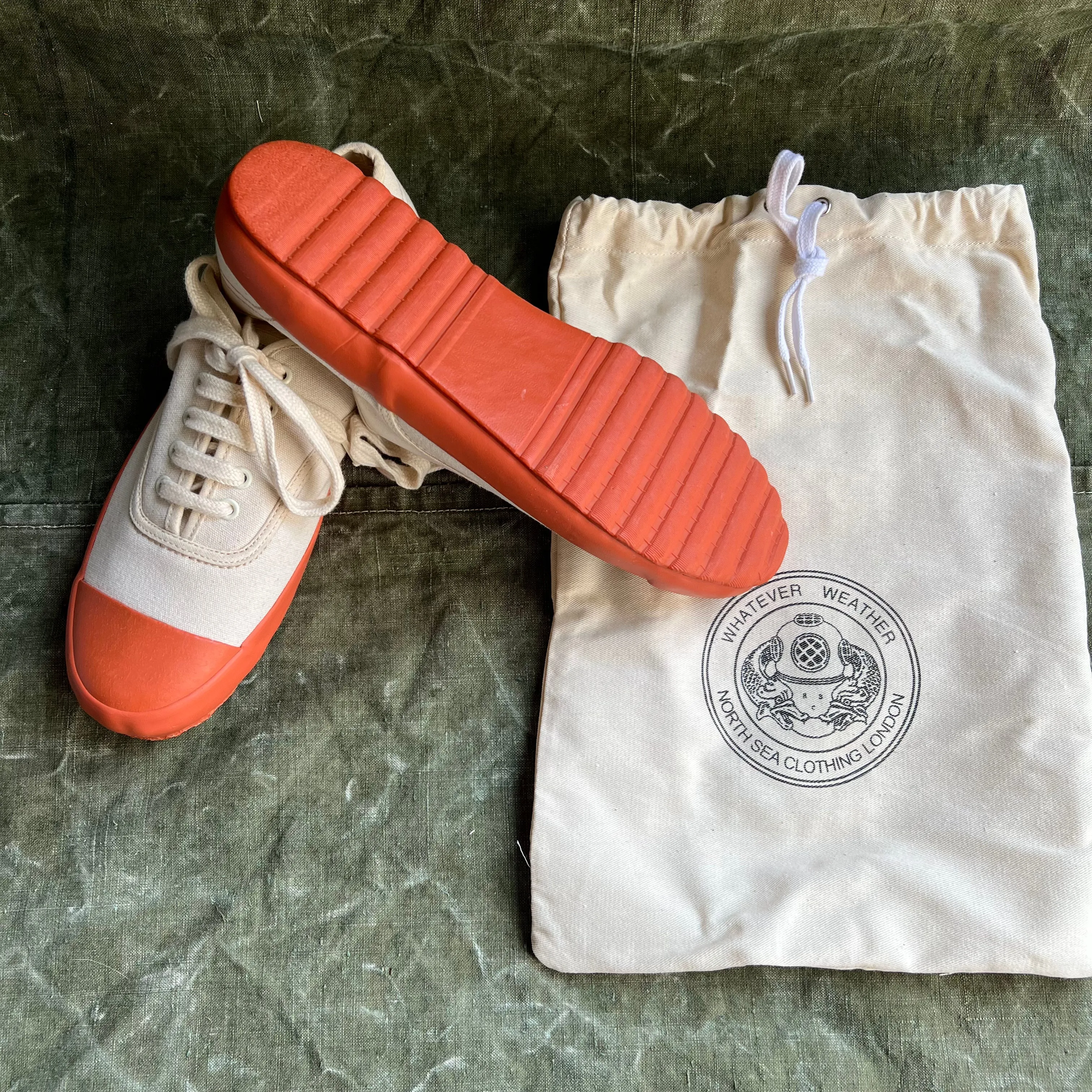 ARCHIVE SALE - MK 1 LACE UP, ECRU/ORANGE