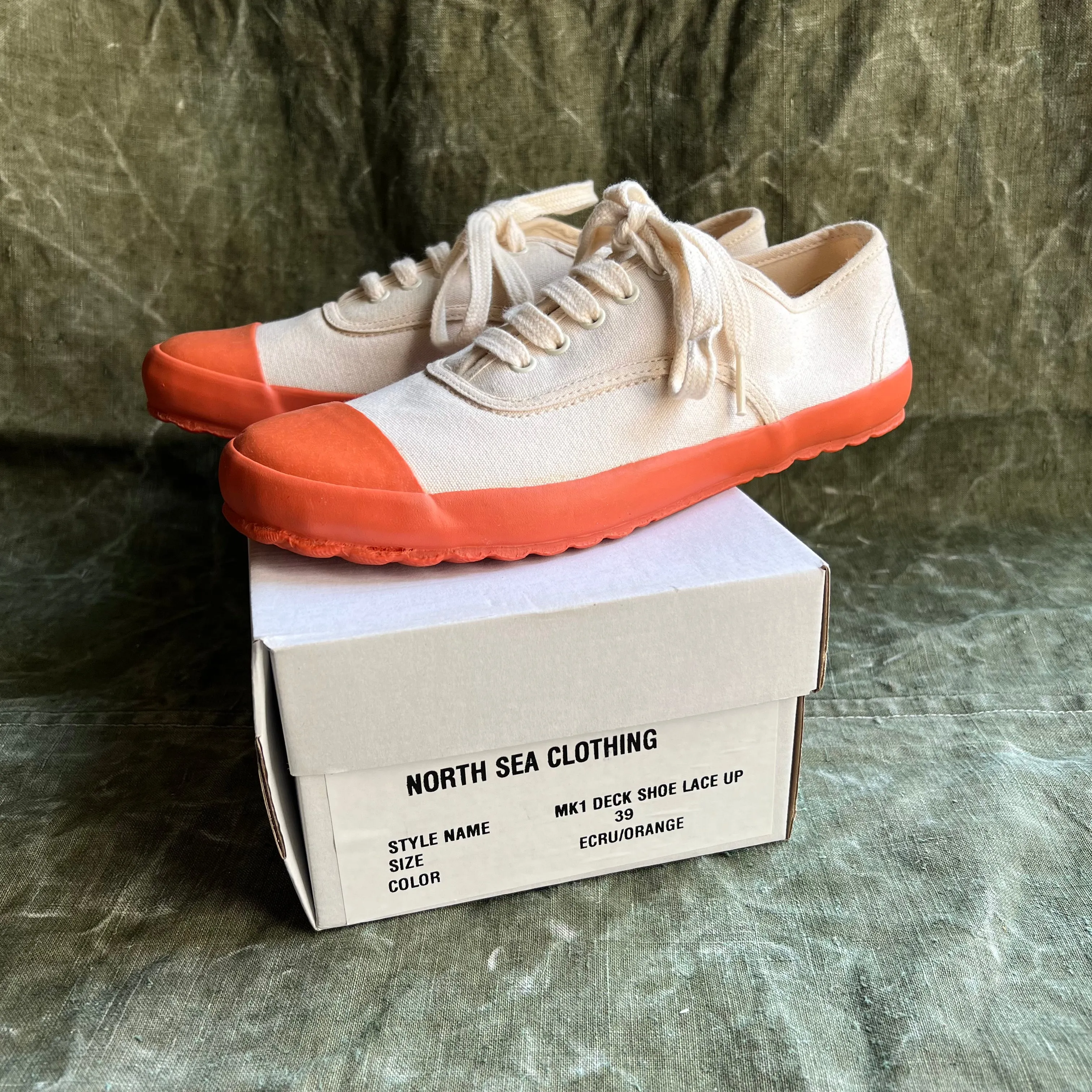 ARCHIVE SALE - MK 1 LACE UP, ECRU/ORANGE