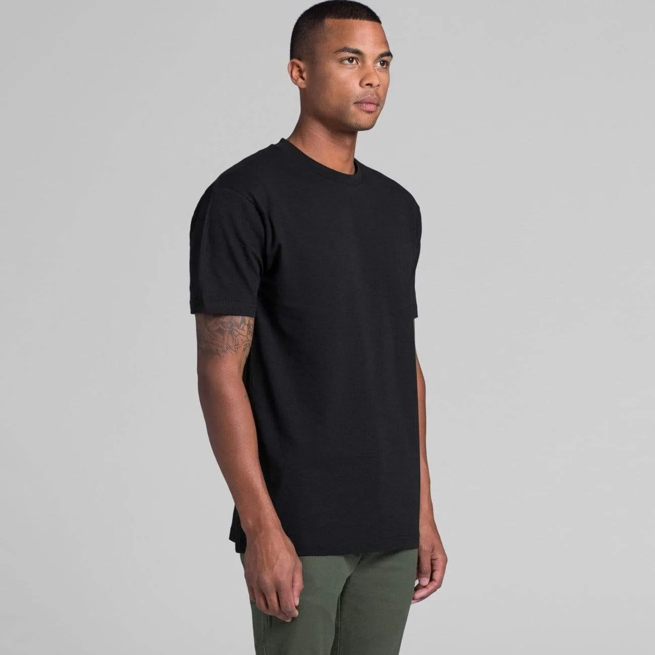 As Colour Men's block T shirt 5050 (No print no sale)