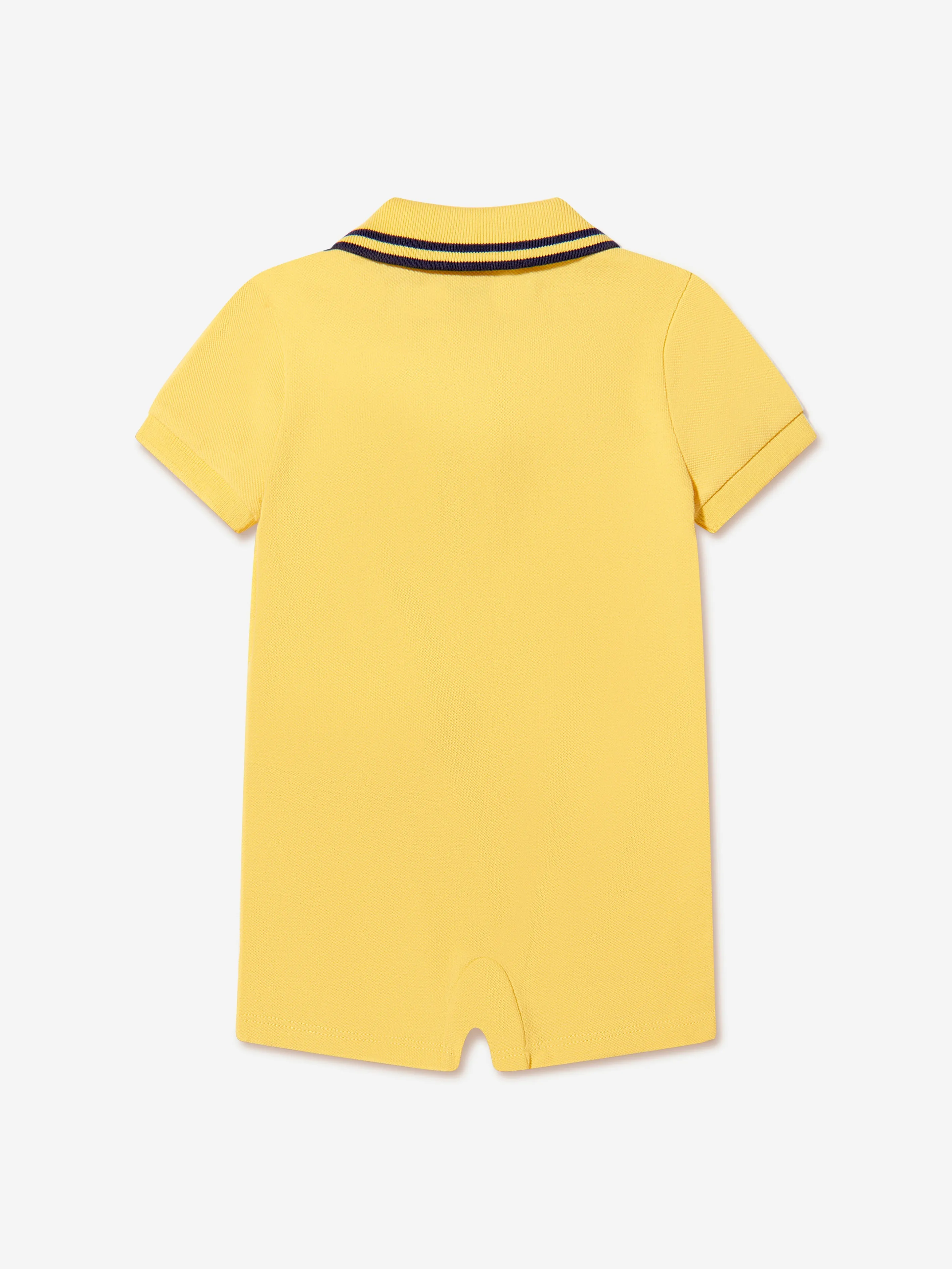 Baby Boys Bear Polo Romper in Yellow