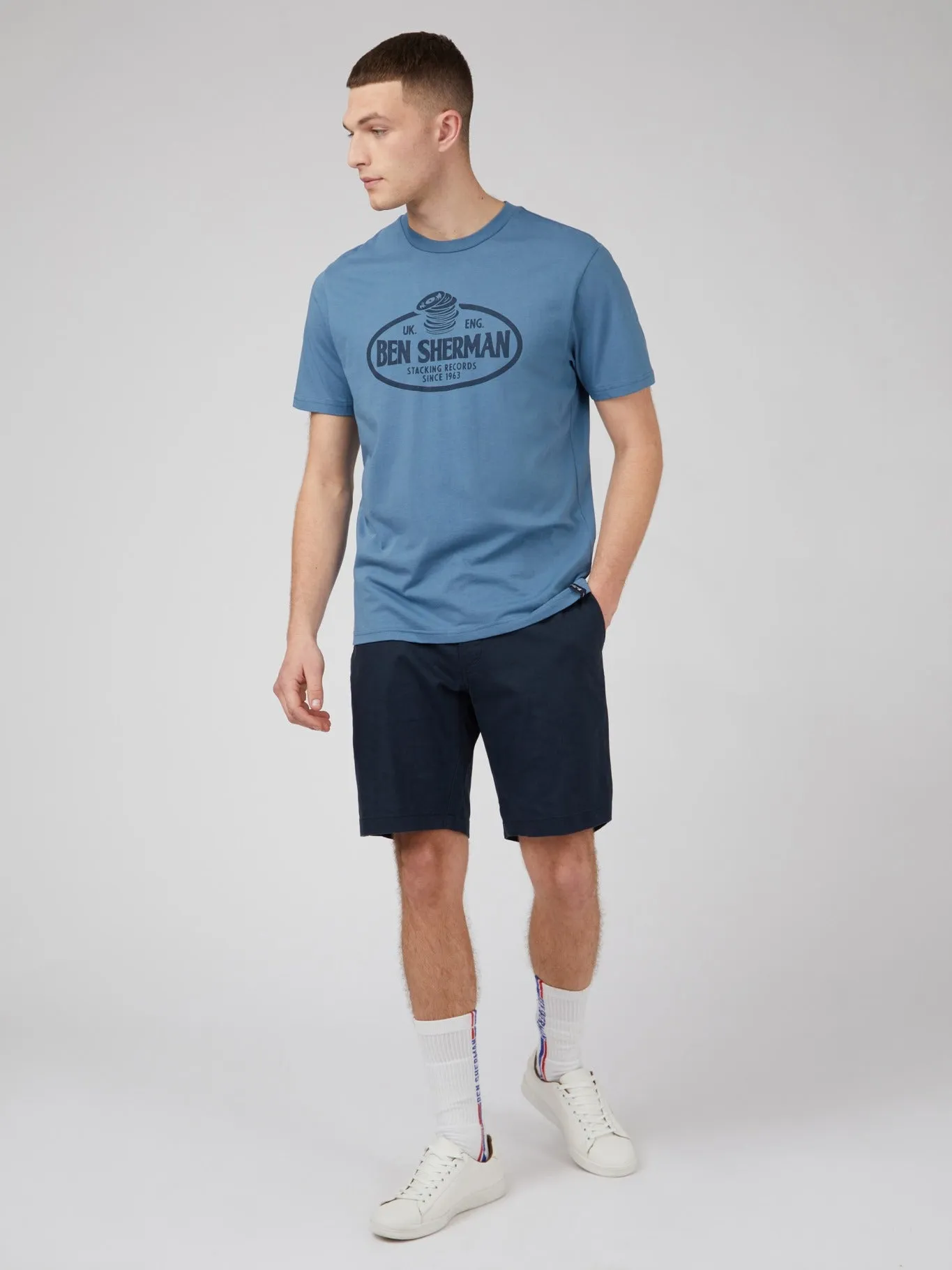 Ben Sherman Mens 'Stacking Records' T-Shirt