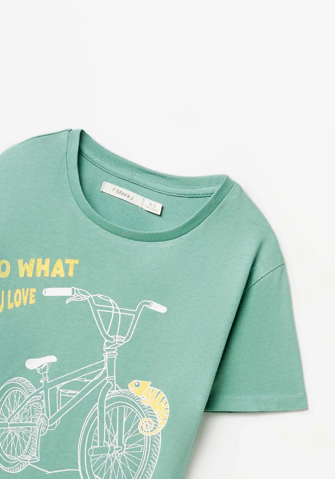 Bike Print T-Shirt - Green