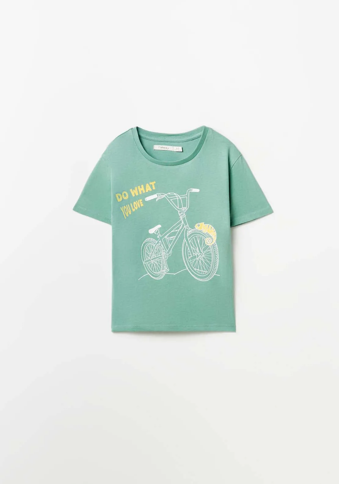 Bike Print T-Shirt - Green