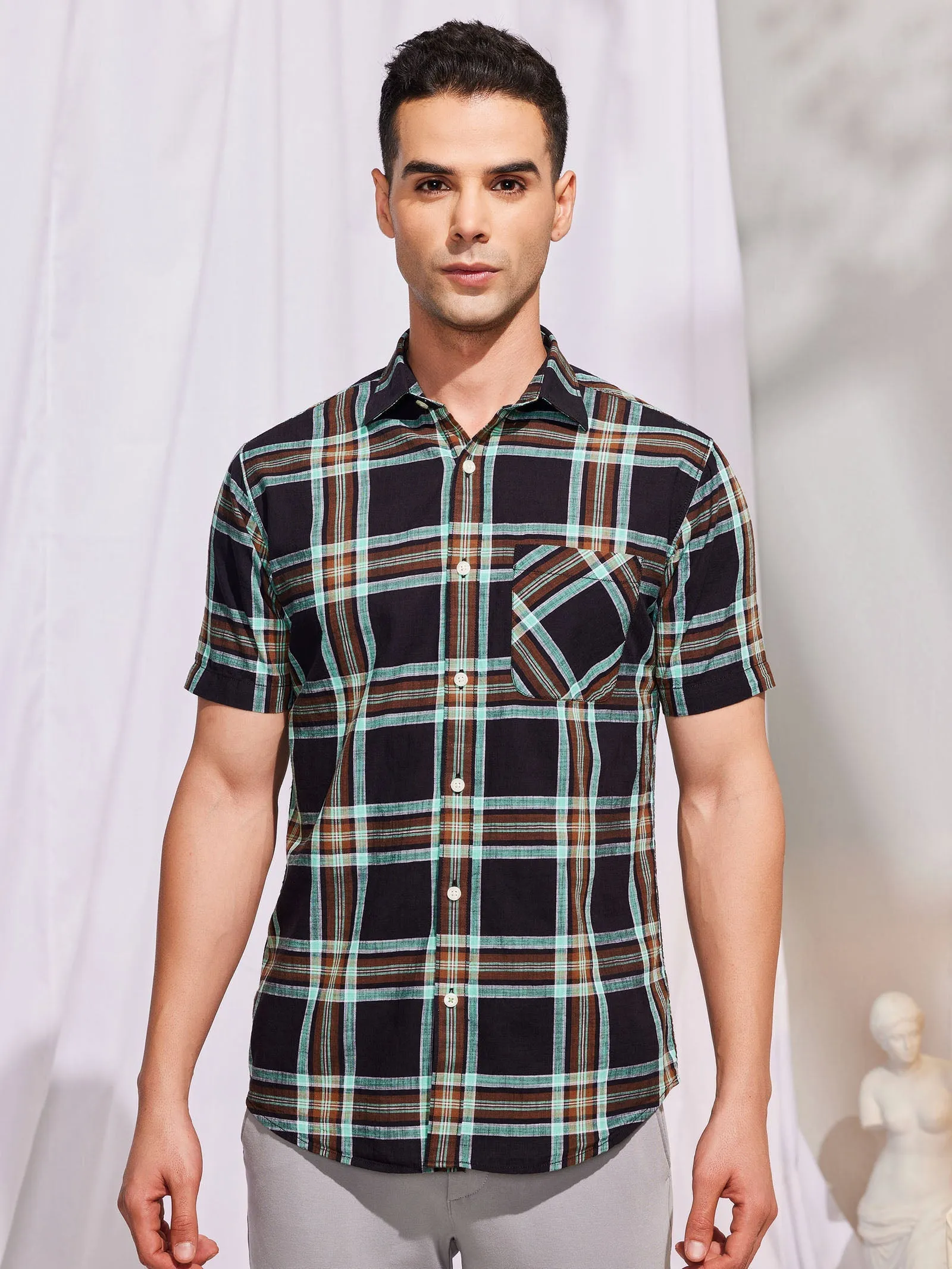 Black Checked Shirt