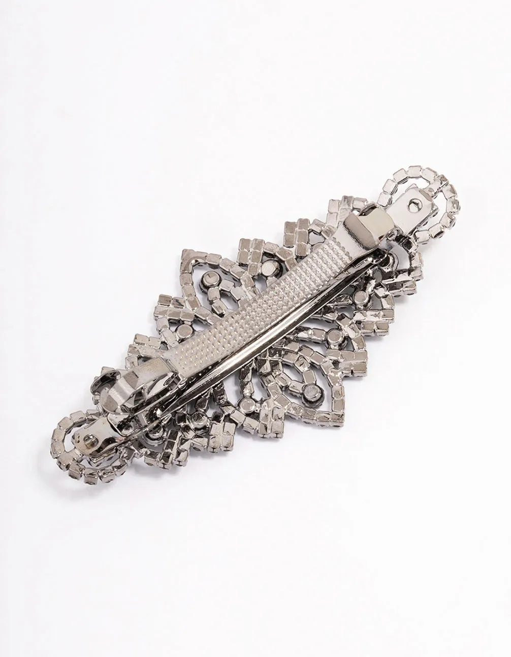 Black Ornate Diamante Hair Clip