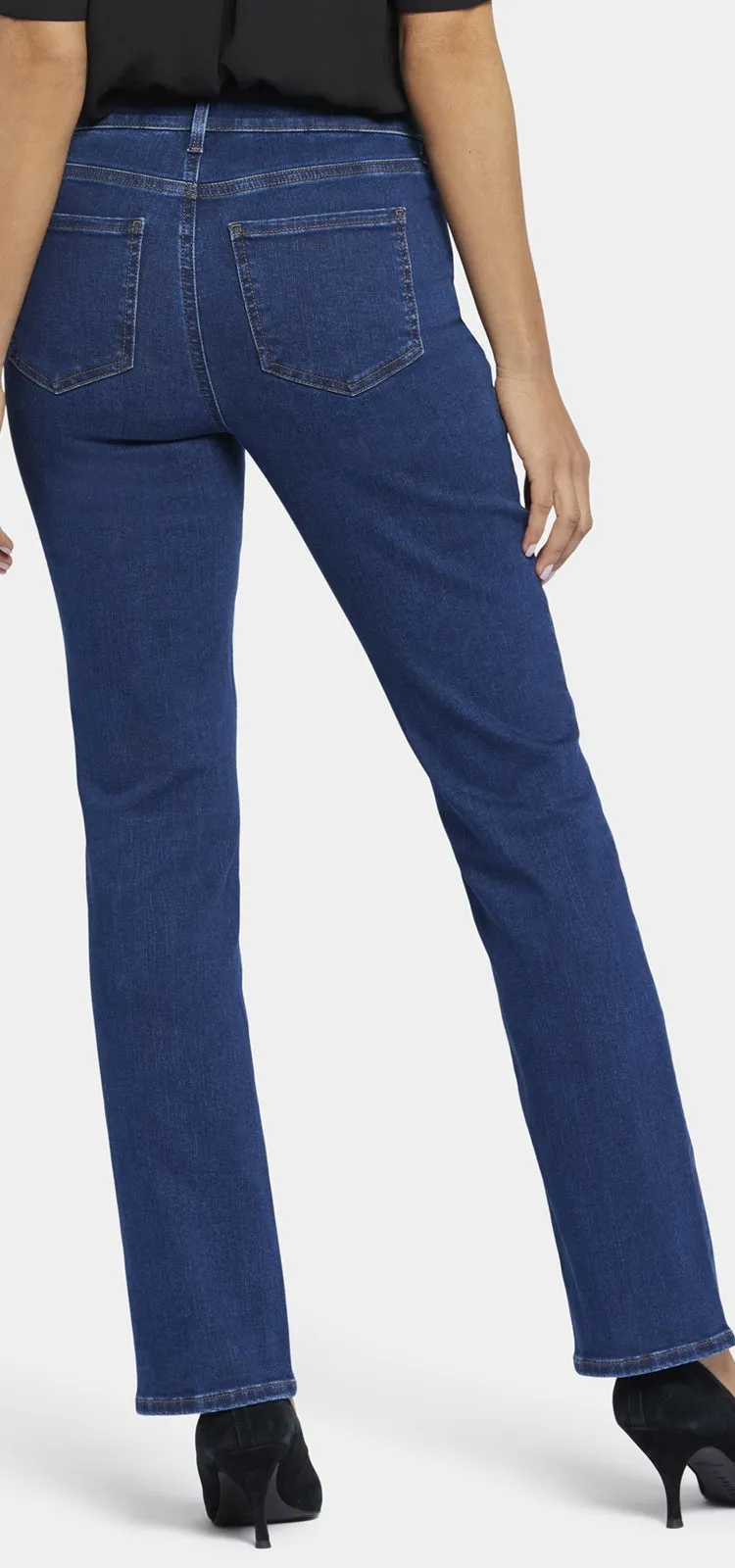 Blake High Rise Slim Flare Donkerblauw Premium Denim | Quinn