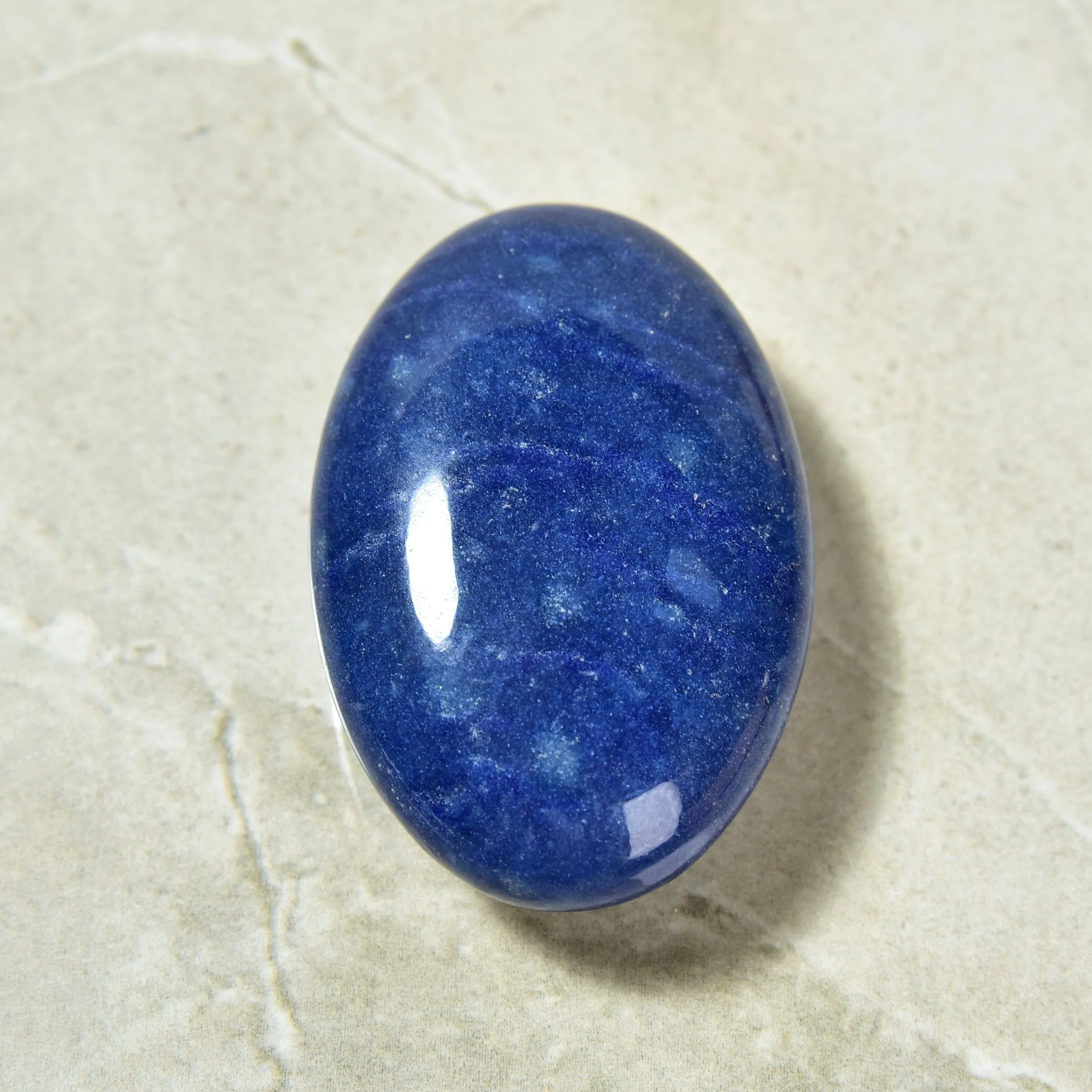 Blue Aventurine Palm Stone Natural Gemstone Carving