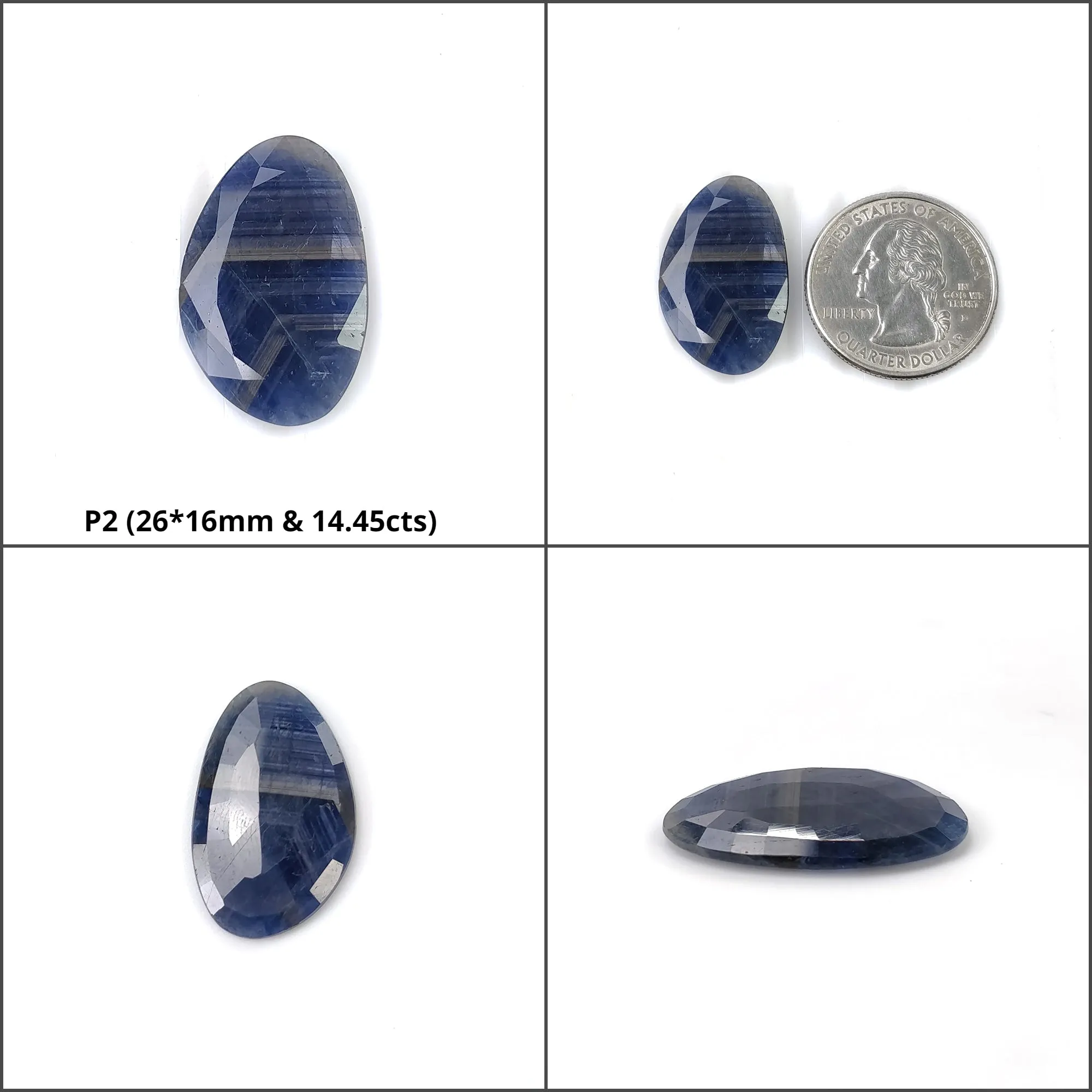 BLUE SILVER Sheen SAPPHIRE Gemstone Normal Cut : Natural Untreated Unheated Sapphire Uneven Shape