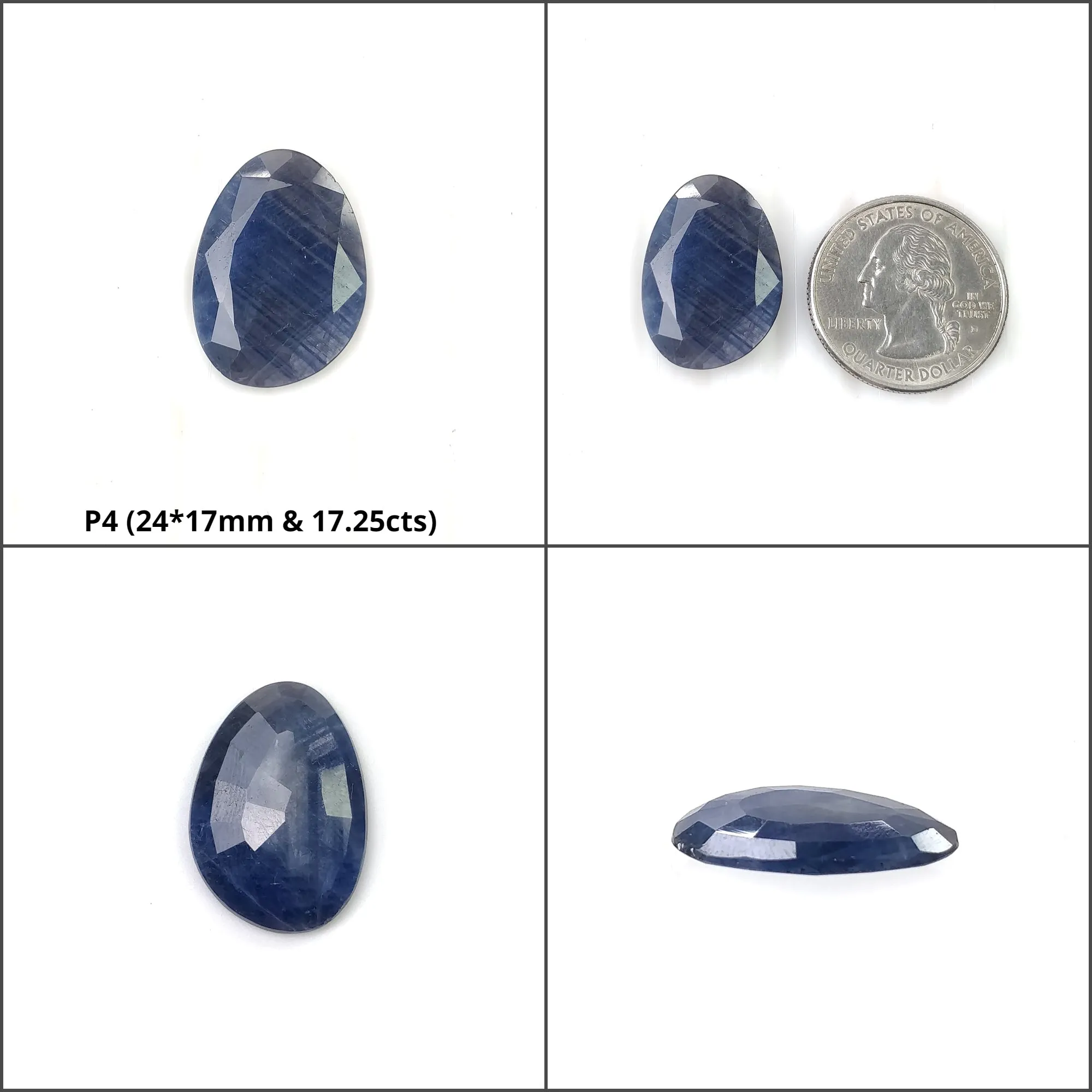 BLUE SILVER Sheen SAPPHIRE Gemstone Normal Cut : Natural Untreated Unheated Sapphire Uneven Shape