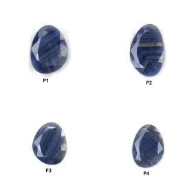 BLUE SILVER Sheen SAPPHIRE Gemstone Normal Cut : Natural Untreated Unheated Sapphire Uneven Shape