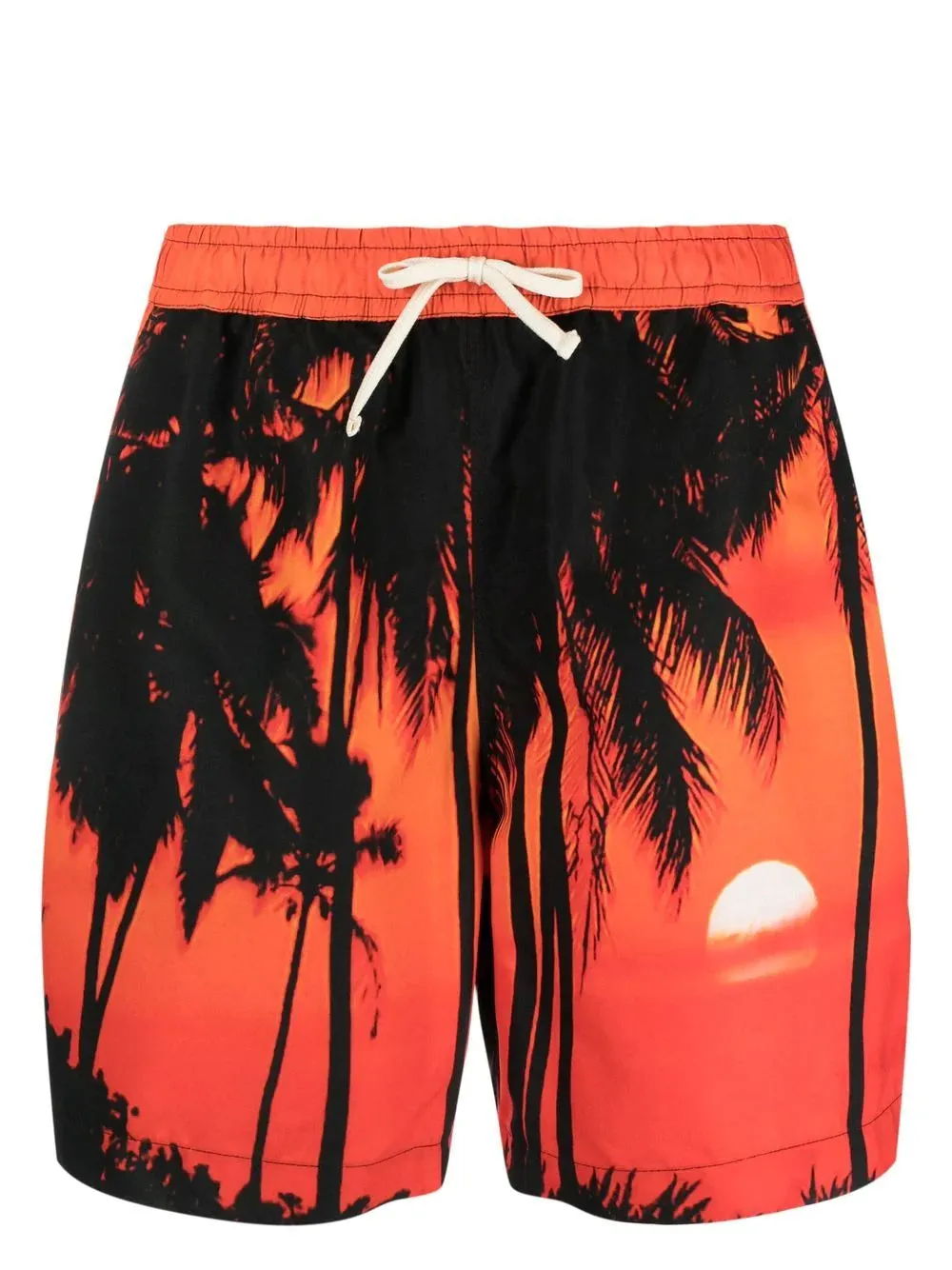 BLUE SKY INN SUNSET PALM TREES ABSTRACT-PRINT SWIM-SHORTS AOP ORN