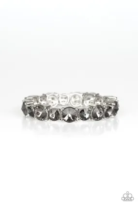 Born to Bedazzle Silver Rhinestone Bracelet - Paparazzi Accessories