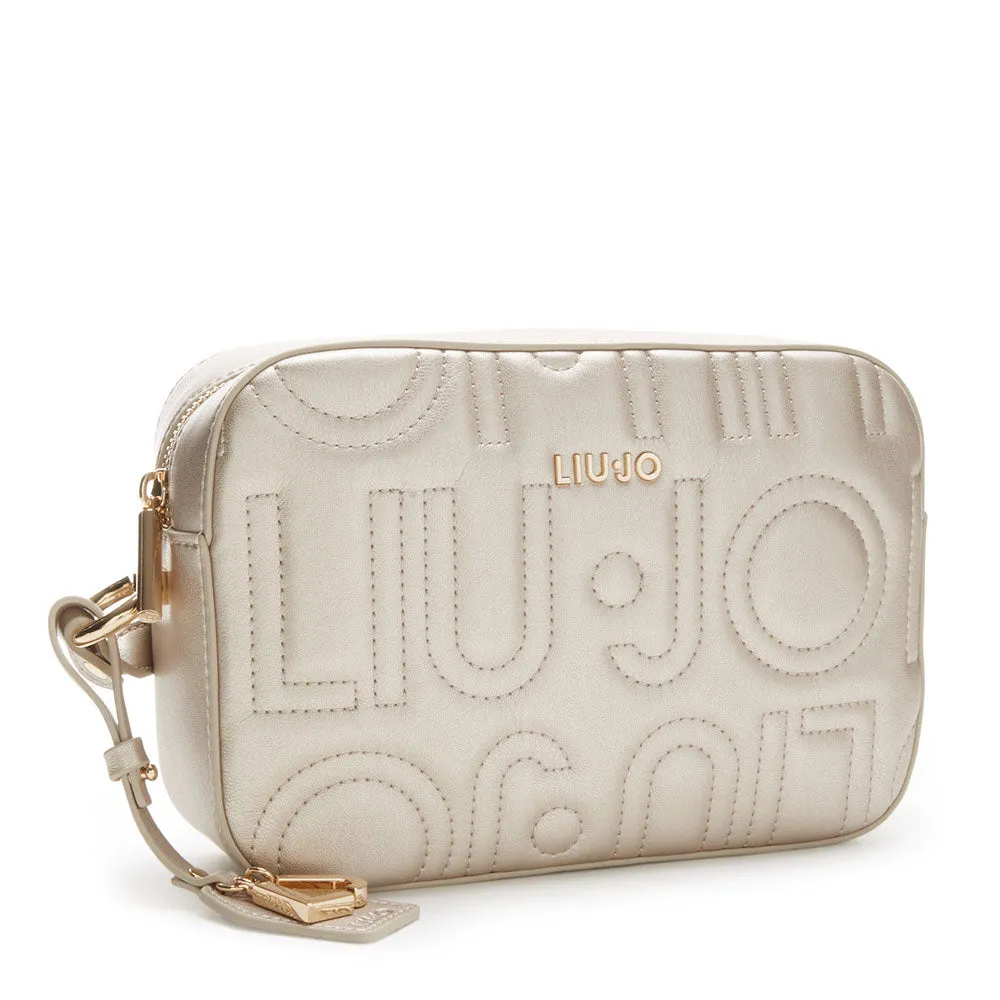 Borsa Donna a Tracolla LIU JO con Logo Trapuntato All Over colore Light Gold