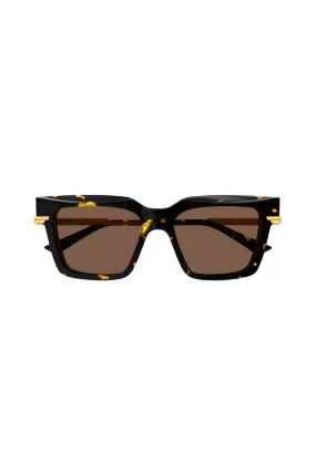 Bottega Veneta Oversized Square Sunglasses - Havana