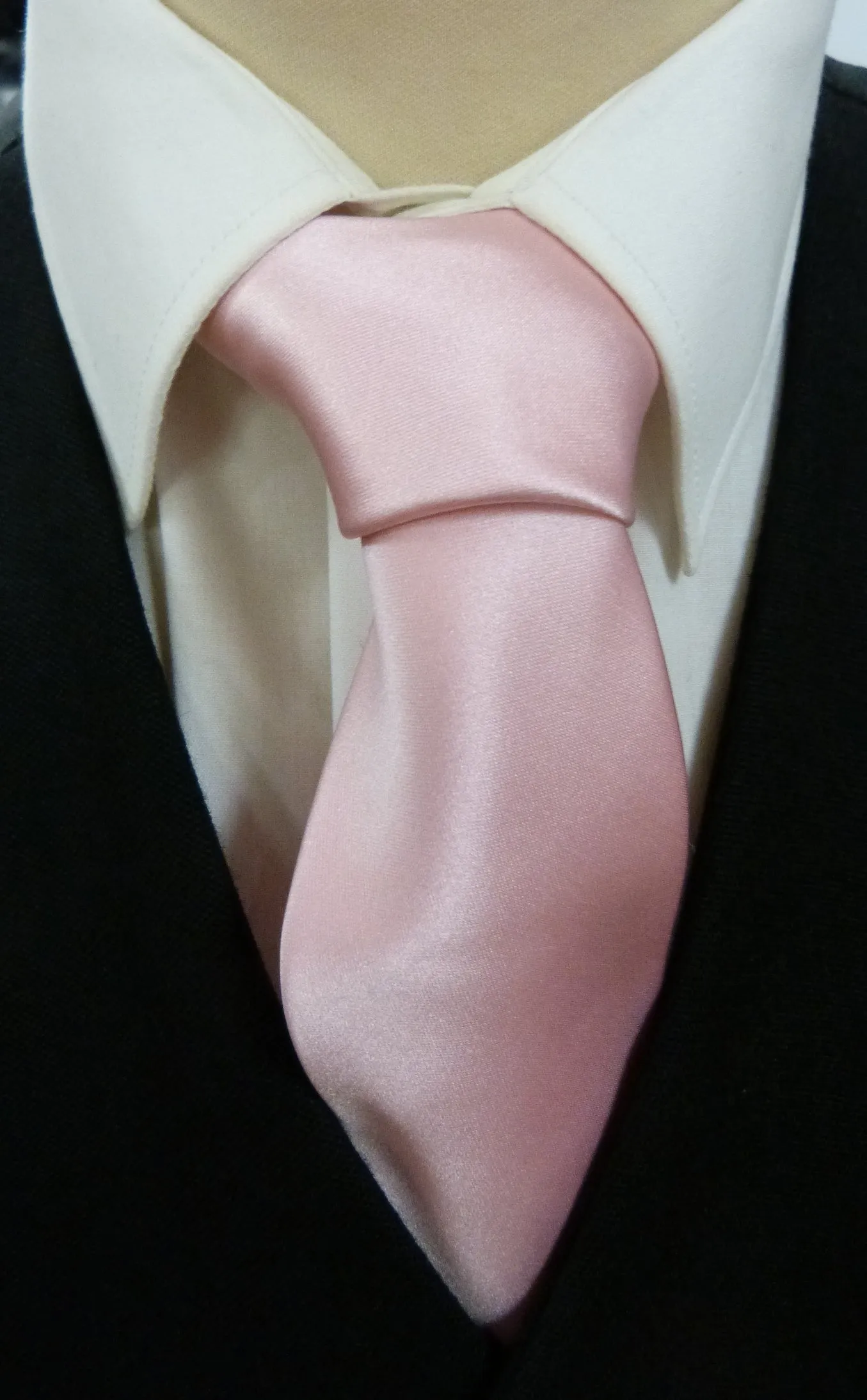 Boys Pink Satin Tie