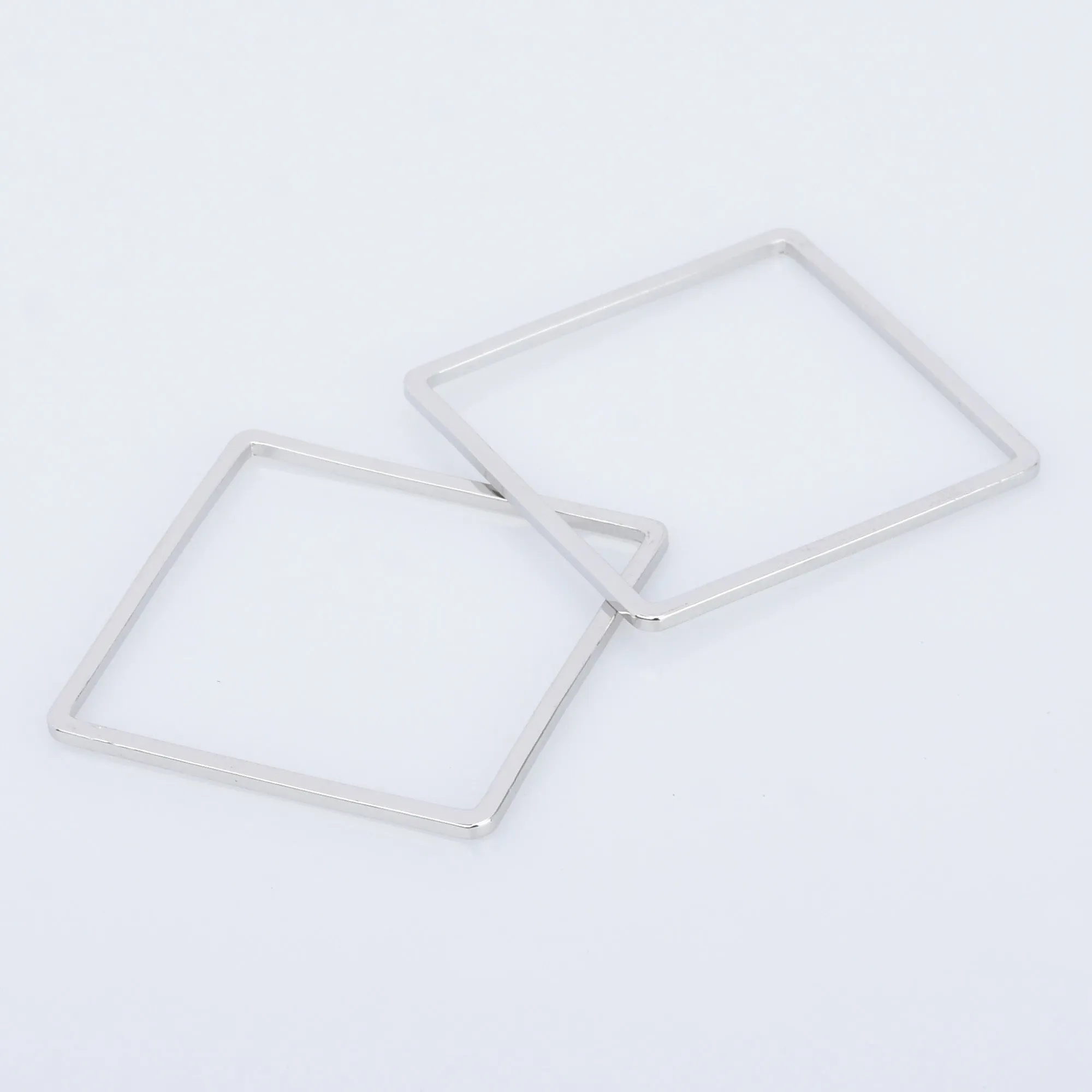 Brass 25mm/20mm Square Earrings accessories earrings connector Geometric Hoop Square Drop Dangle Earrings 10pcs 102824