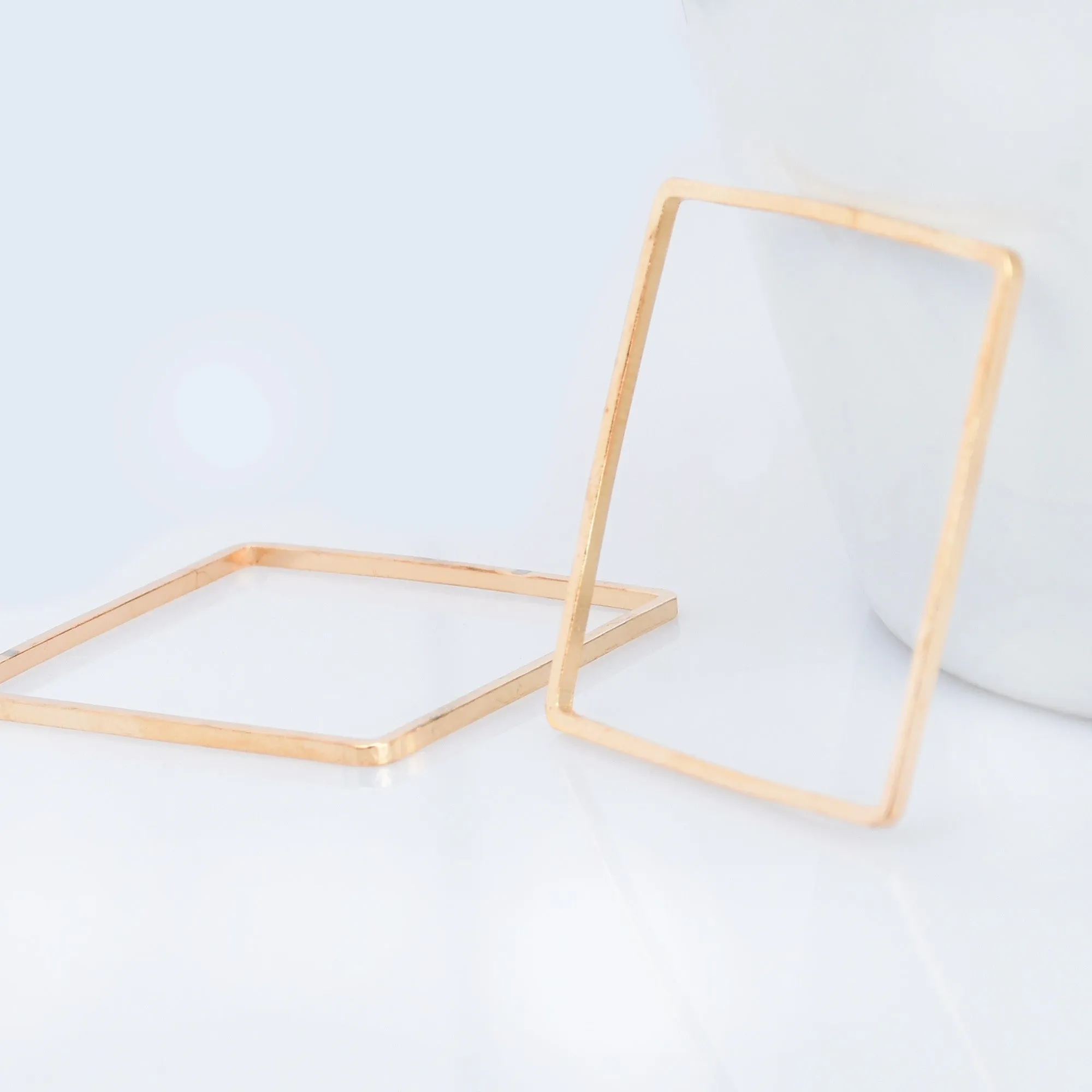 Brass 25mm/20mm Square Earrings accessories earrings connector Geometric Hoop Square Drop Dangle Earrings 10pcs 102824