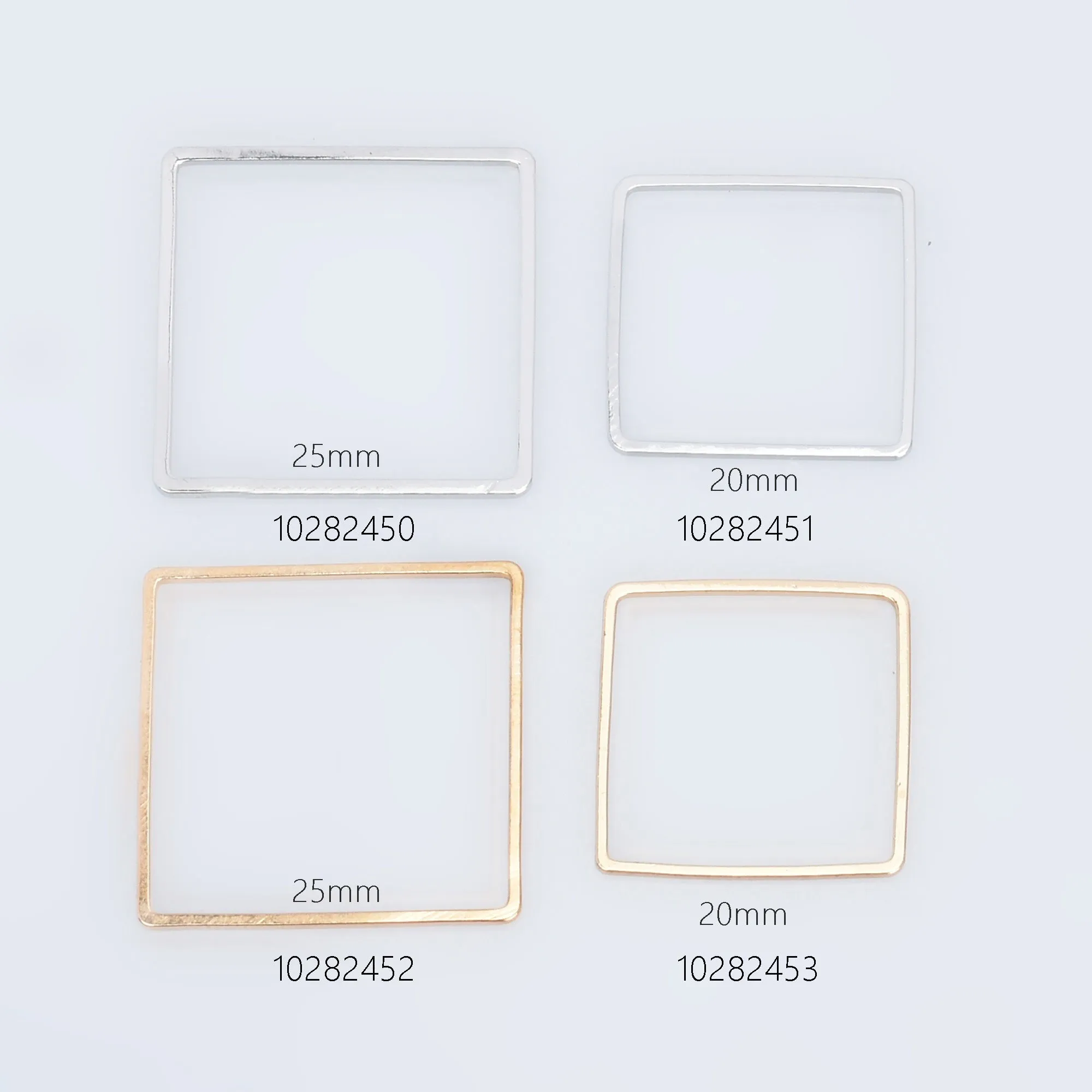 Brass 25mm/20mm Square Earrings accessories earrings connector Geometric Hoop Square Drop Dangle Earrings 10pcs 102824