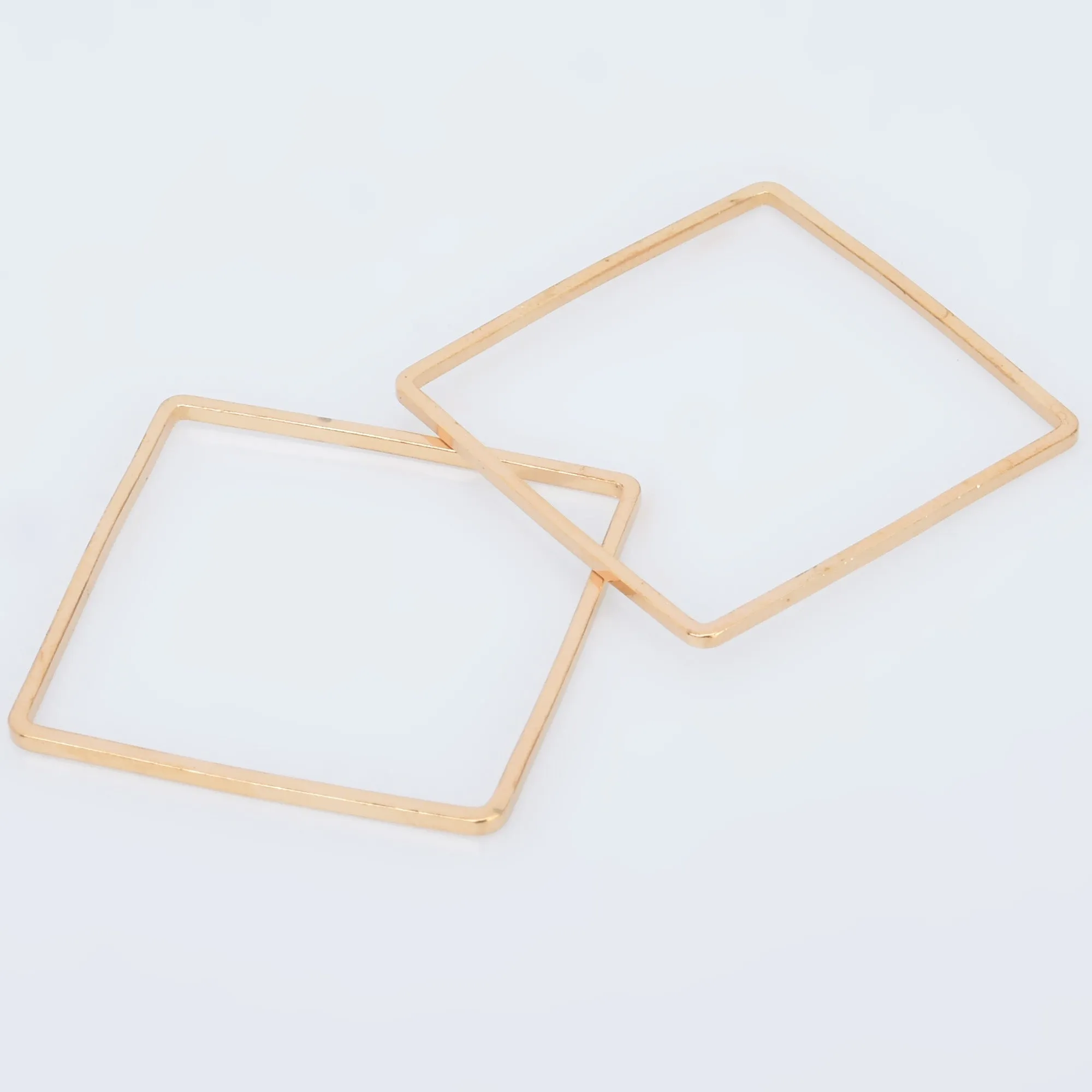 Brass 25mm/20mm Square Earrings accessories earrings connector Geometric Hoop Square Drop Dangle Earrings 10pcs 102824