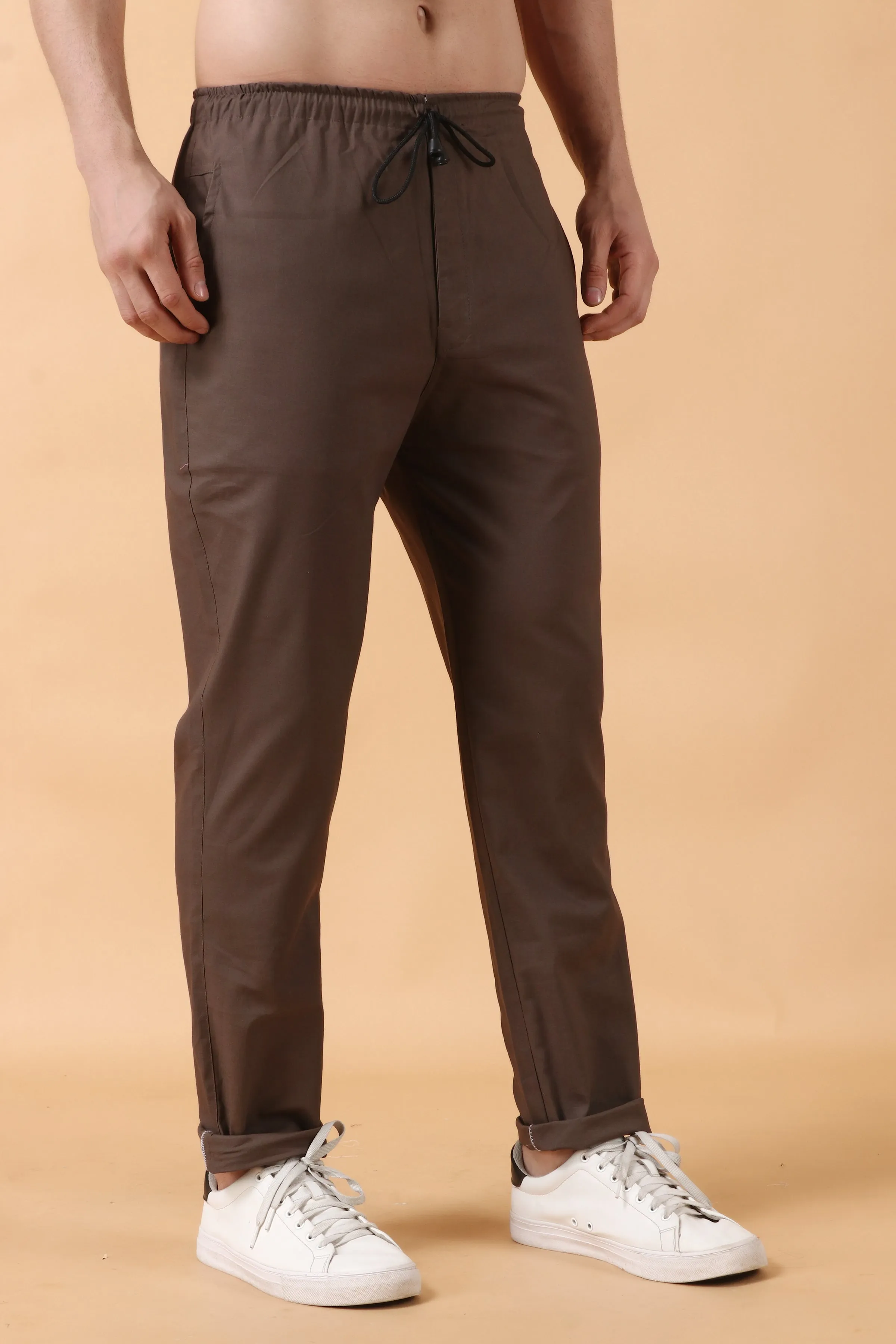 Brown Stretch Cargo Pants