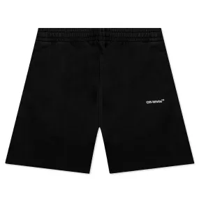 Caravaggio Diag Sweatshort - Black/White