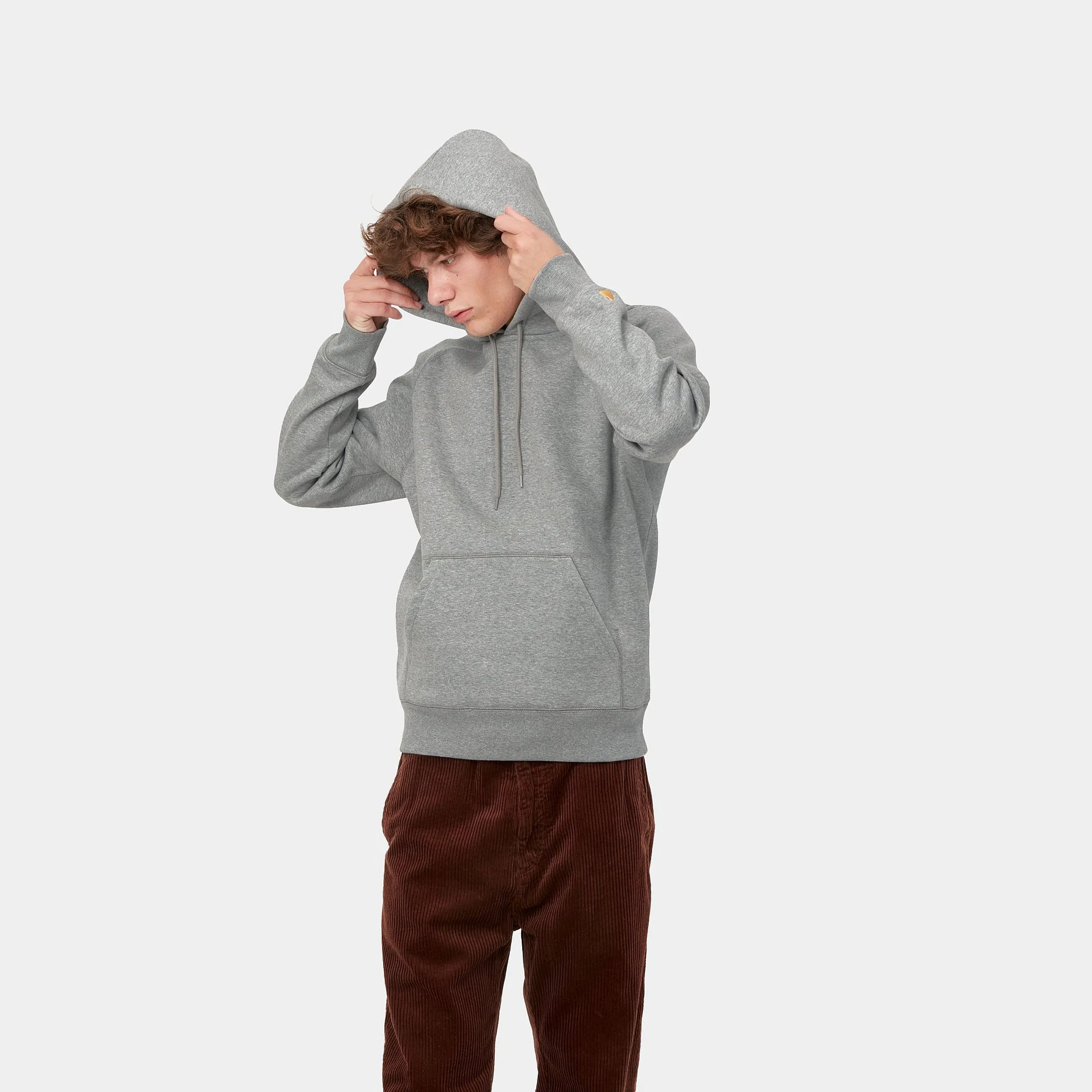 Chase Hooded Sweat - Grey Heather/Gold