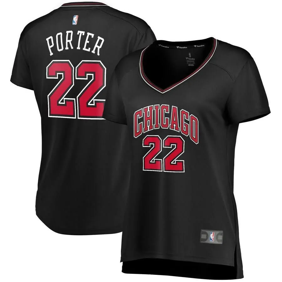 Chicago Bulls Otto Porter Fanatics Branded Fast Break Player Statement Jersey Womens - Black | Ireland G3561T0