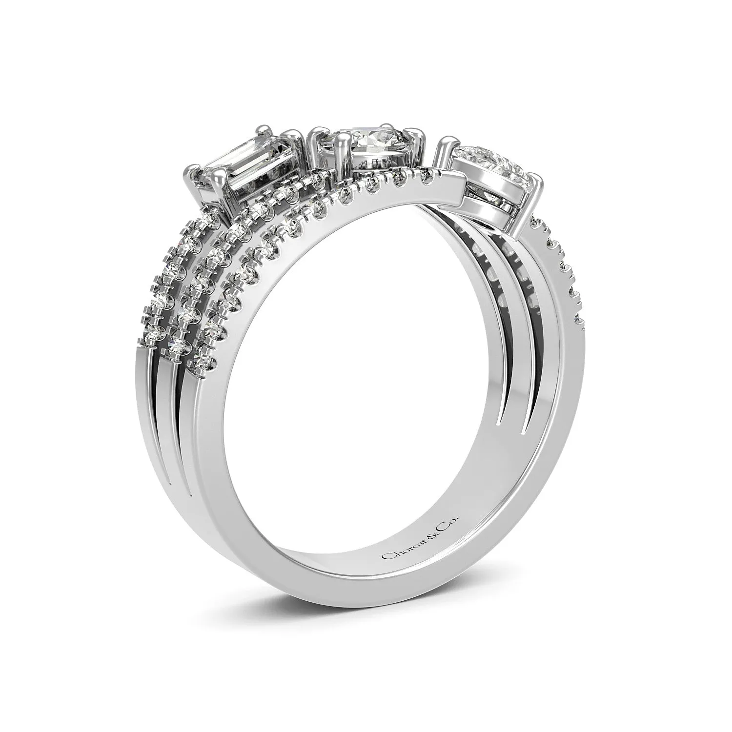 Chorost & Co. Private Collection 14K White Gold 1.00ct Diamond Multi Stone Ring