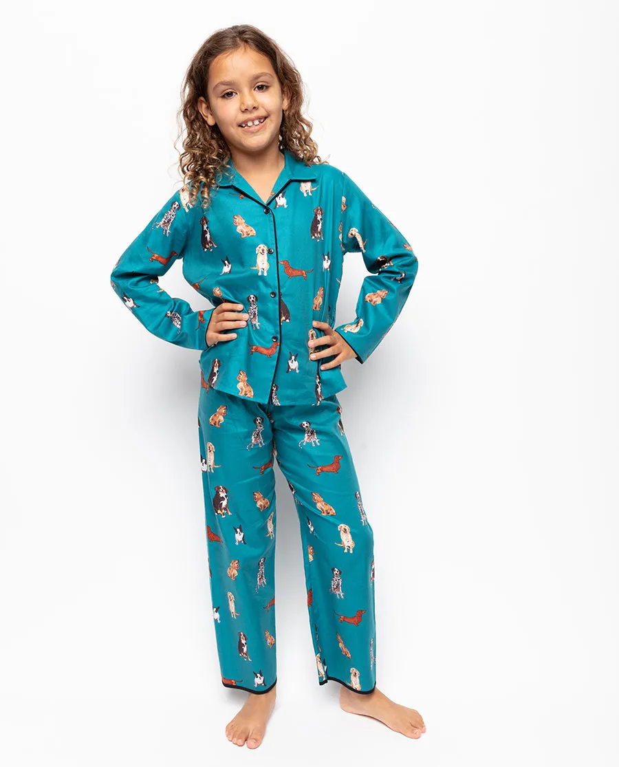 Coco Girls Dog Print Pyjama Set