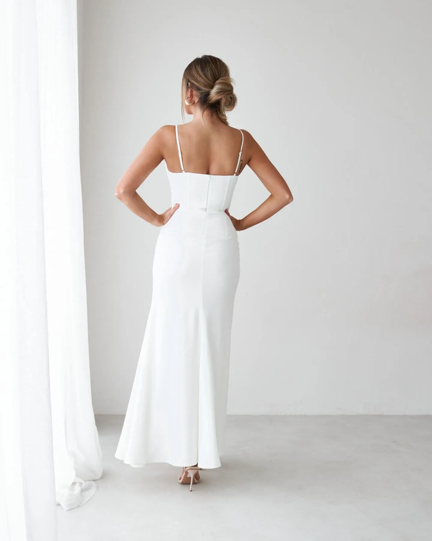 Cordelia Dress-White