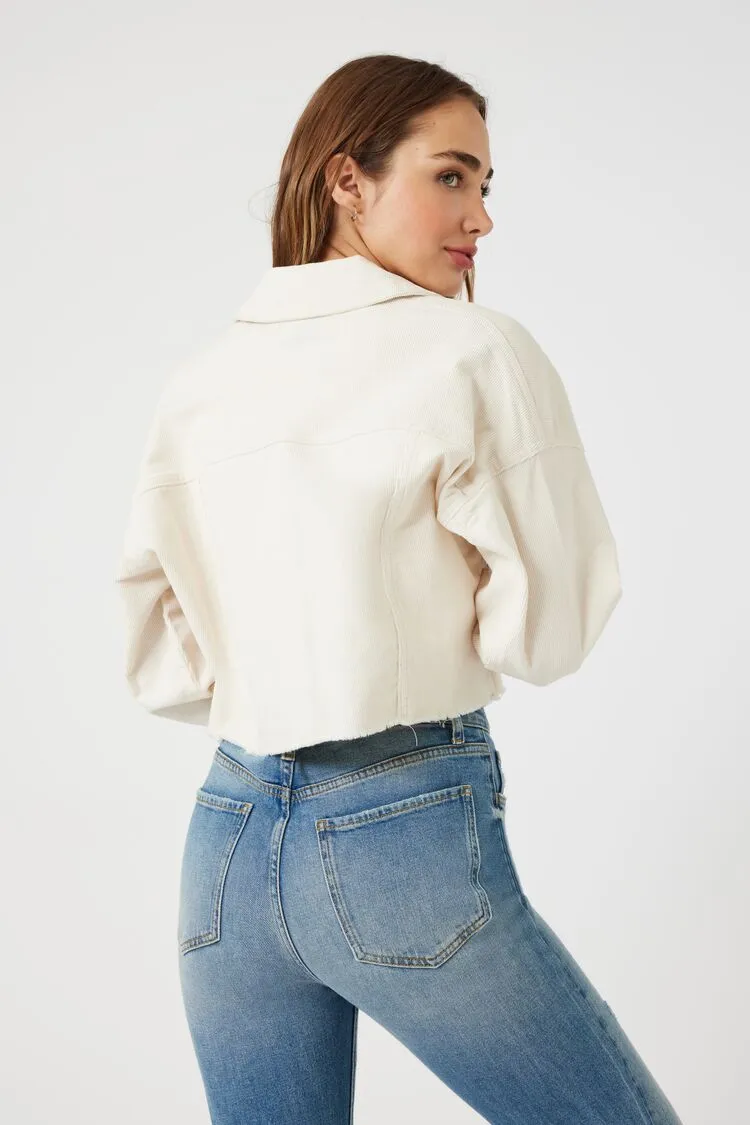 Corduroy Cropped Trucker Jacket